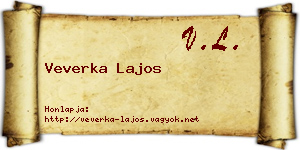 Veverka Lajos névjegykártya